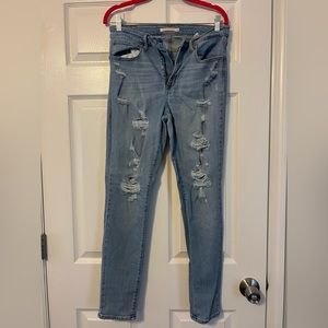 Levi’s high rise skinny ripped jeans